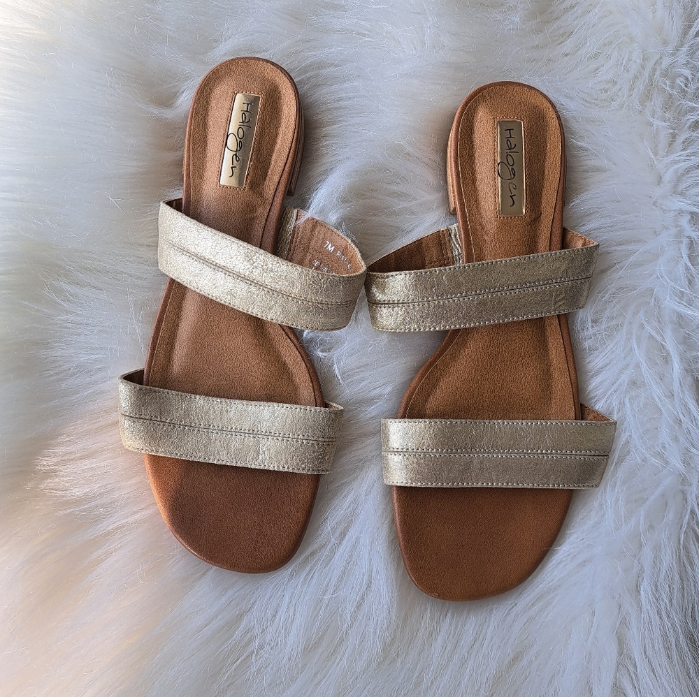 Nordstrom Halogen gold leather sandals